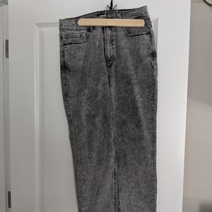 Express Men’s Straight Grey Washed Jeans